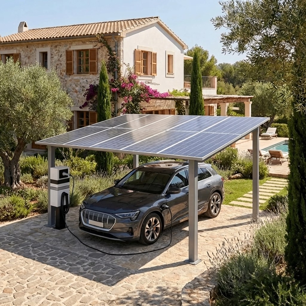 Ensave Solar elektrikli araç şarj sistemi ve solar carport uygulaması